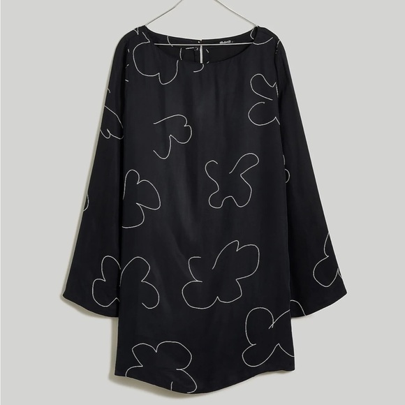 Madewell shift mini dress true black floral - Picture 6 of 10